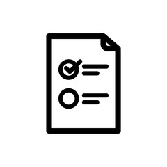 List Icon in circle isolated on white background. Vector illustration. Note list icon. checklist task icon