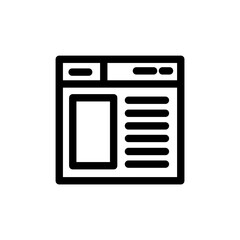 Landing Page Icon. Landing Page Icon. Business and Finance. Isolated Illustration. Desktop with web page. Desktop computer with landing page.