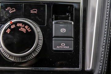 Control panel for off-road functions. SUV driving mode switch. Management of interlocks, drive and low gear.