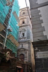 Naklejka premium Napoli - Campanile della Chiesa di Sant'Agostino alla Zecca