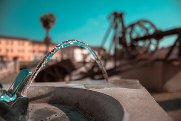 Zampillo d'acqua su fontanella a Palmanova