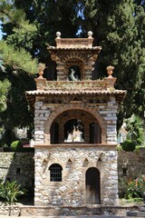 Obraz premium Villa comunale public park in Taormina, Sicily Italy