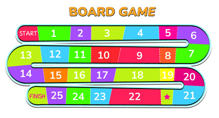 set of colorful board game