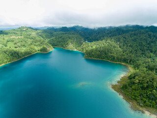 aerial view Montebello lagoon chiapas mexico