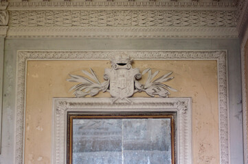 The abandoned old palace in Pilica in Poland