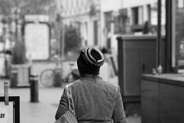 person in the street corona covid-19 viruz lock-down 