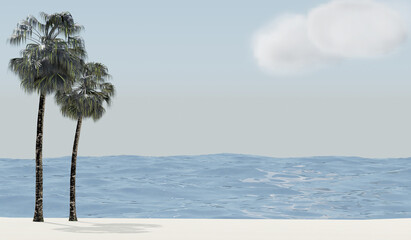 illustration, 3d render, render, 3d, touristic, light, blue sky, colorful, sunset, horizon, natural, cloud, shore, reflection, bay, vacations, boat, coastline, sea life, nature, vacation, coast, sceni