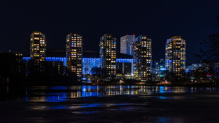 Fototapeta premium country marina at night