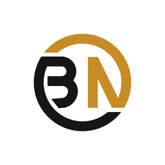 Initial bn letter logo vector template design. Linked letter nb logo design. - obrazy, fototapety, plakaty