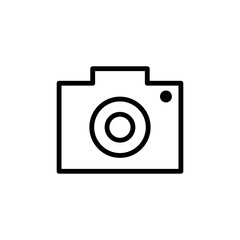 Camera icon design, outline style, vector eps10