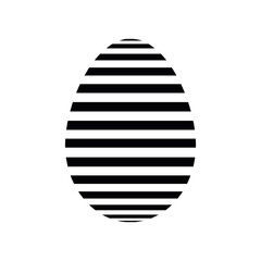 Easter egg - black striped pattern
