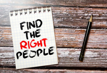 Handwriting text Find The Right People. Concept meaning look.