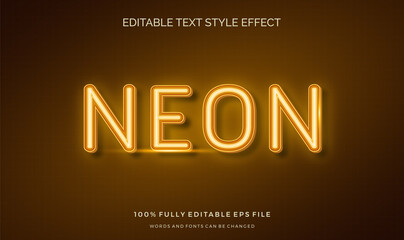 editable text style effect neon light theme bright color.
vector illustration template