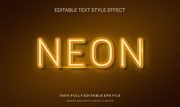 editable text style effect neon light theme bright color.
vector illustration template