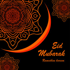 background with flowers gold black for ramadhan