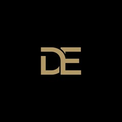 Obraz premium Creative modern elegant letter DE initial based letter icon logo.