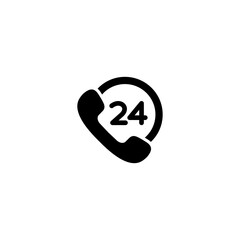 24 hours icon vector for web, computer and mobile app