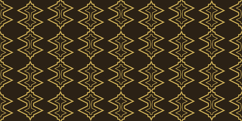 Modern background pattern with gold geometric ornament on a black background