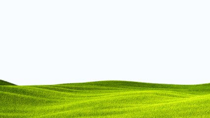 Fototapeta premium green field isolated against a white background