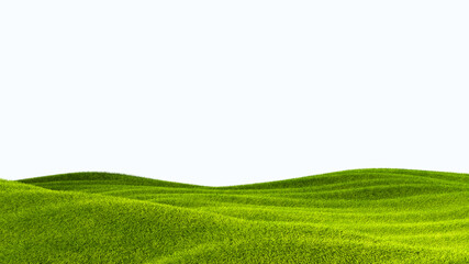 green field isolated against a white background