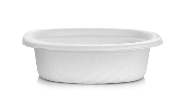 Paper bowl  isolated on white background
