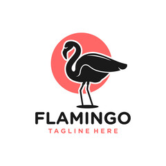 flamingo bird animal logo