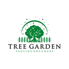 tree plant garden logo