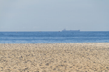 Copacabana beach empty during the second wave of coronavirus in Rio de Janeiro.