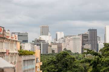 Fototapeta premium top of some buildings in downtown Rio de Janeiro.