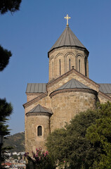 Fototapeta na wymiar Metekhi Church, Tbilisi, Georgia