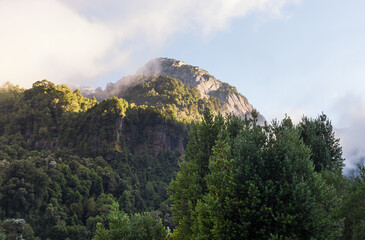 Fototapeta na wymiar Mountain at la junta valley, Chile 