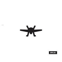 Military Drone Icon. Combat Drone Silhouette Vector Icon or Logo sign Vector illustration