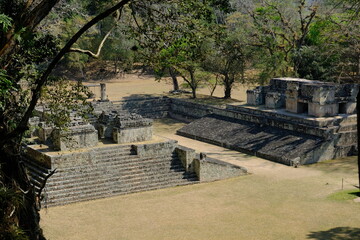 Honduras Copan  Ruinas - Ruins of Copan landscape view to the ballcourt
