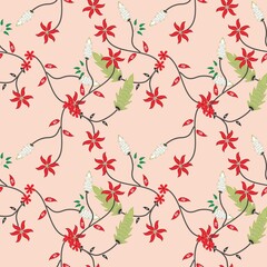 Seamless Pattern With Floral Motifs able to print for cloths, tablecloths, blanket, shirts, dresses, posters, papers.