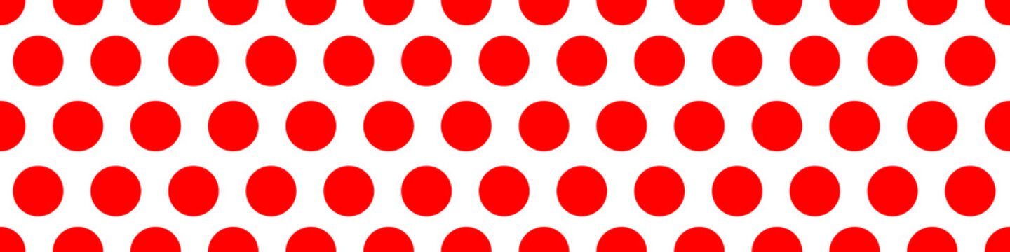 Seamless Red Dot Circle Pattern For Background. Vector EPS10