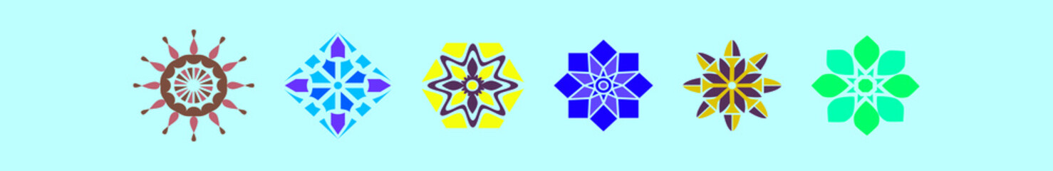 set of wedding label cartoon icon design template with various models. vector illustration isolated on blue background