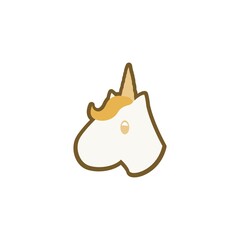 Cute Head of horse, pony, unicorn logo
