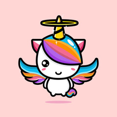 cute unicorn cartoon vector design