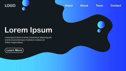 new modern background with fluid shapes and gradient blue color premium vektor 