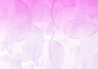 円が重なる透明感のあるピンク色の抽象背景 no.12