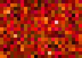 fashion design background, abstract, bright, pixels, squares, tile, mosaic, glass, shards,orange, yellow, red, brown,summer, autumn, forest, leaves, halloween, warm, paper, seamless pattern, geometric