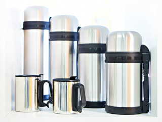 Thermos and mugs metal stainless steel
