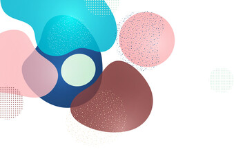 Creative sleek overlapping shapes. Summer sale offer. Fashionable art for cover, poster, internet, page, social, media, announcement, greeting, postcard. Vector