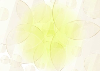 Fototapeta na wymiar 円が重なる透明感のある黄色の抽象背景 no.12