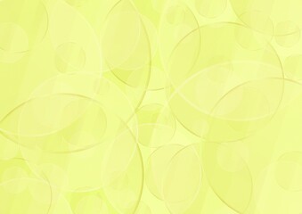 Fototapeta na wymiar 円が重なる透明感のある黄色の抽象背景 no.09