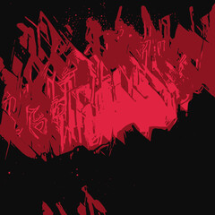 Red Burning Fire at Night Black Background Abstract Art Illustration Wallpaper