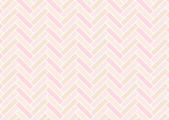 ヘリンボーン柄 シームレスパターン素材06（ピンク、ベージュ、茶色、ブラウン）