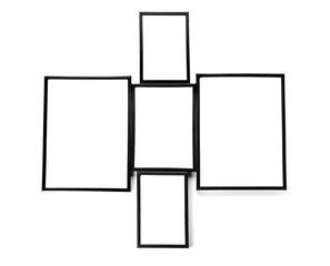 Blank frames on white background