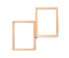 Blank frames on white background