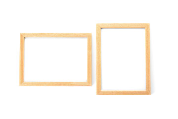 Blank frames on white background